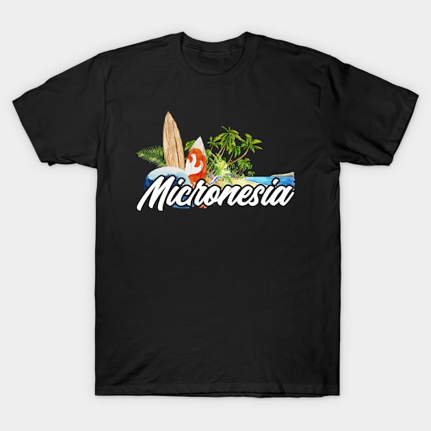 Micronesia surf. Surfing trip Micronesia . Perfect present for mother dad friend him or her T-Shirt by SerenityByAlex